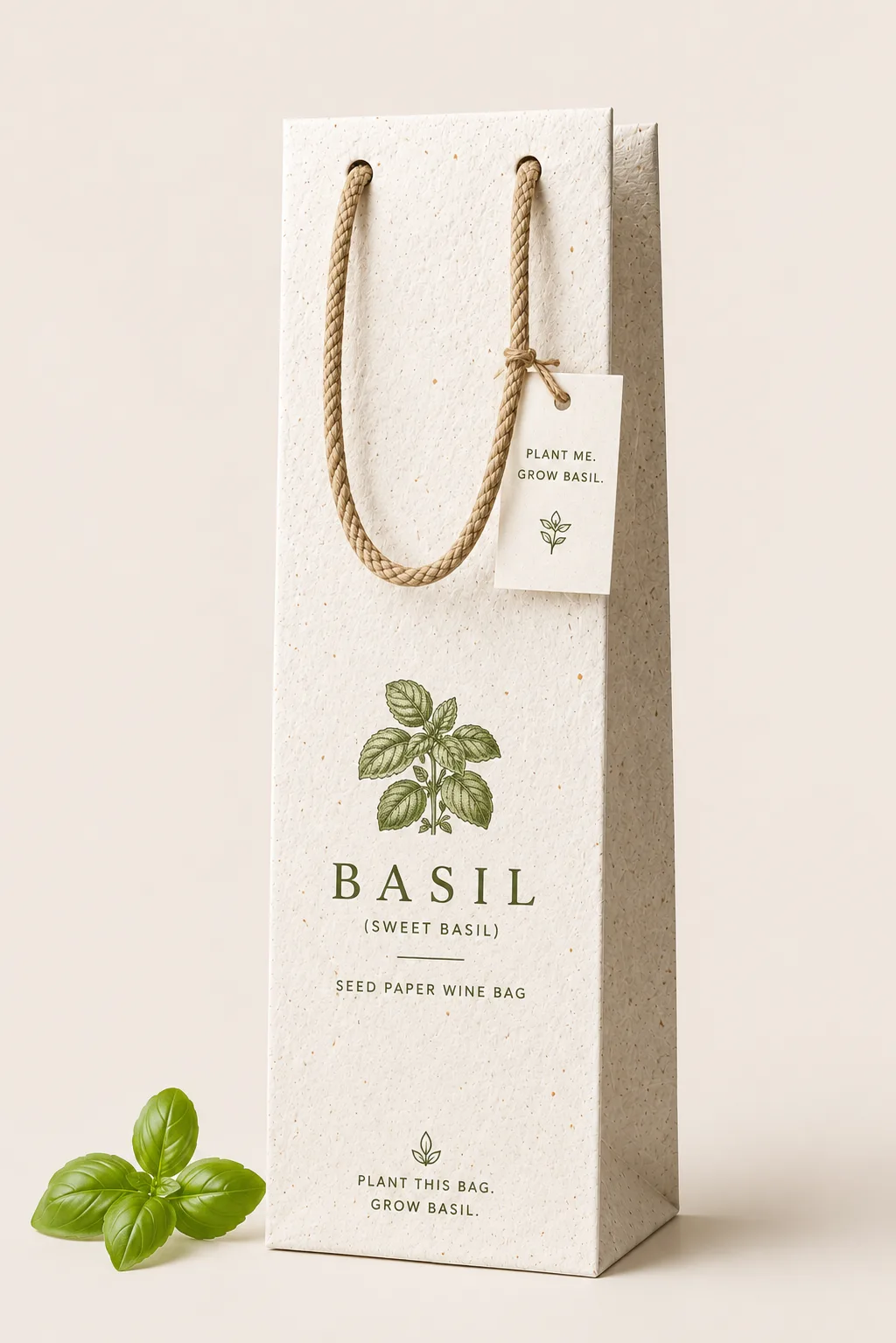 Seed paper bottle bag - Basil/Marigold/Tomato