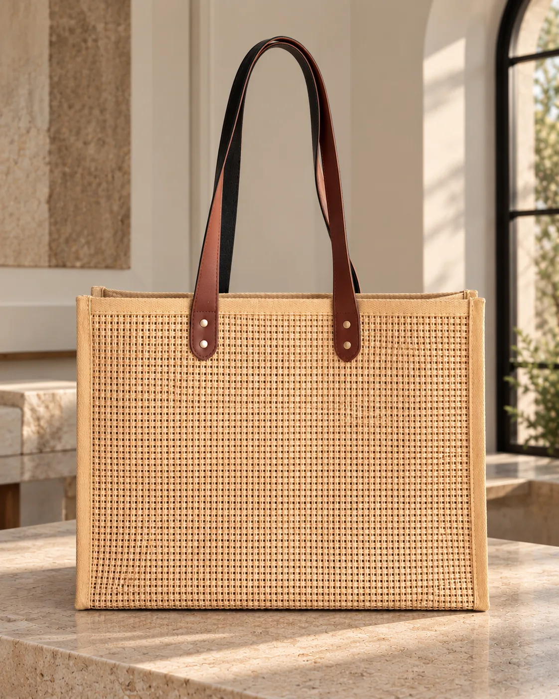 Woven jute shopper