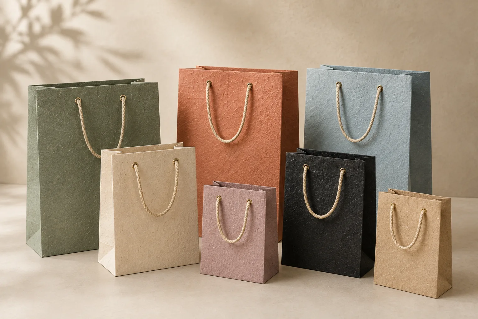 Handmade paper gift bags
