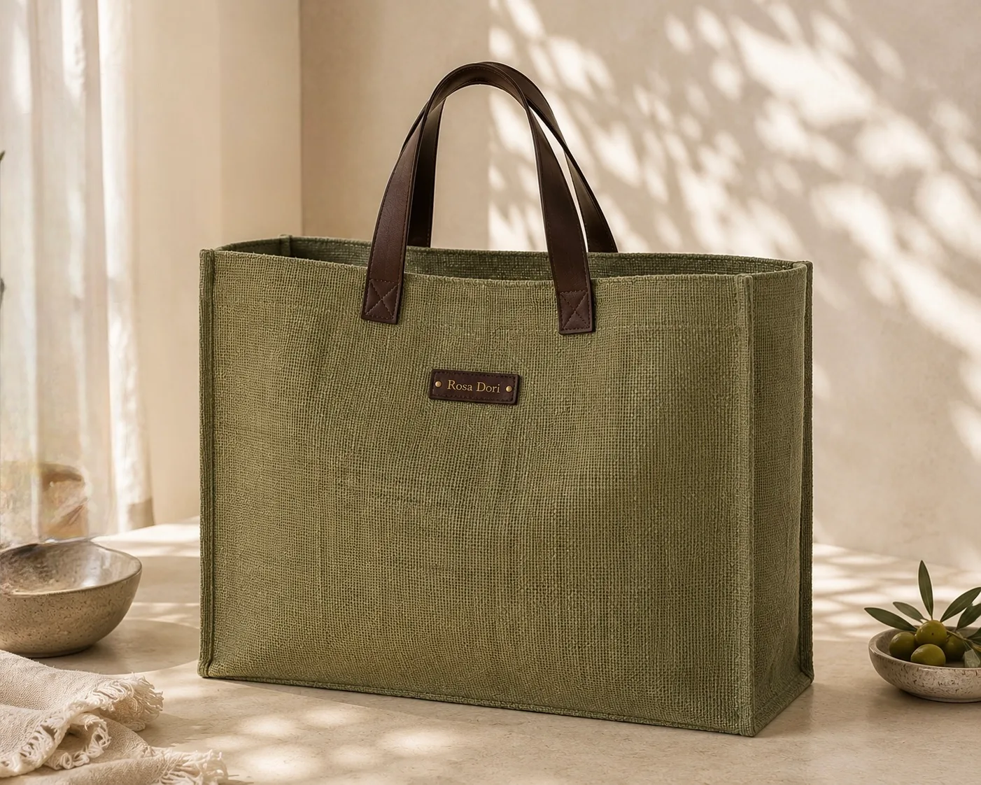 Jute shopper - Green