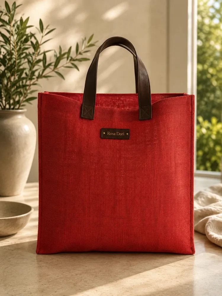 Jute shopper - Red