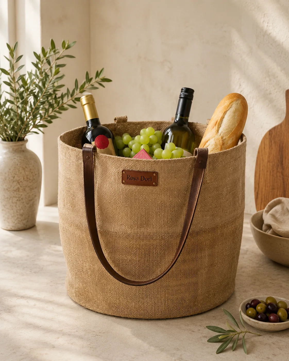 Jute picnic bag - Natural