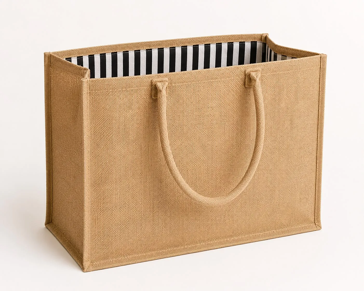 Jute shopper with cotton lining